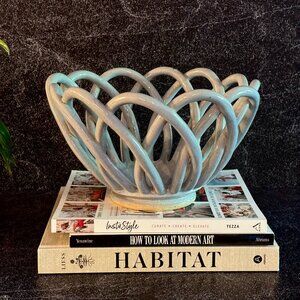 Vintage Ceramic Handmade Spaghetti Ware Bowl, Bread Bowl